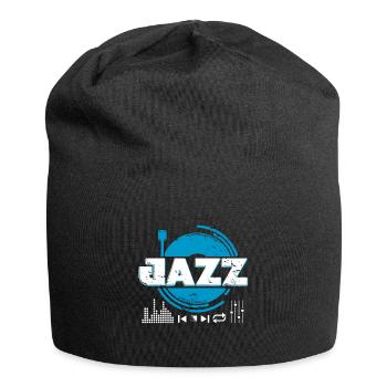 Jazz record player gift Christmas - Jersey Beanie - black - Front
