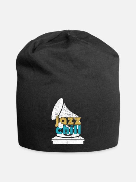 Jazz & Chill funny saying Teens Christmas - Jersey Beanie - black