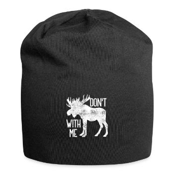 Elch - Jersey-Beanie - Schwarz - Vorne
