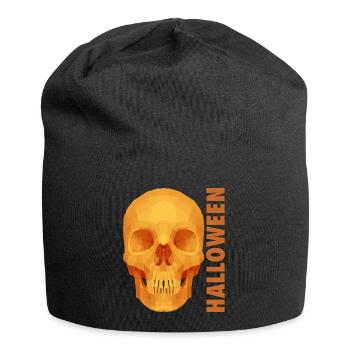 Crâne d'Halloween - Bonnet en jersey - noir - Devant