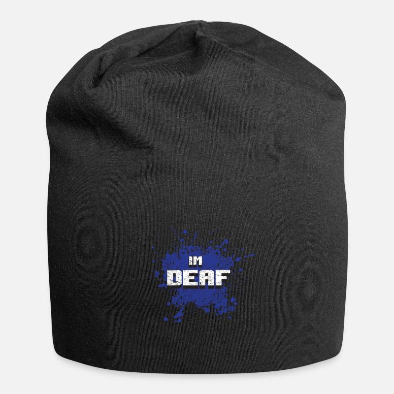 Taub Taubstumm - Jersey-Beanie - Schwarz