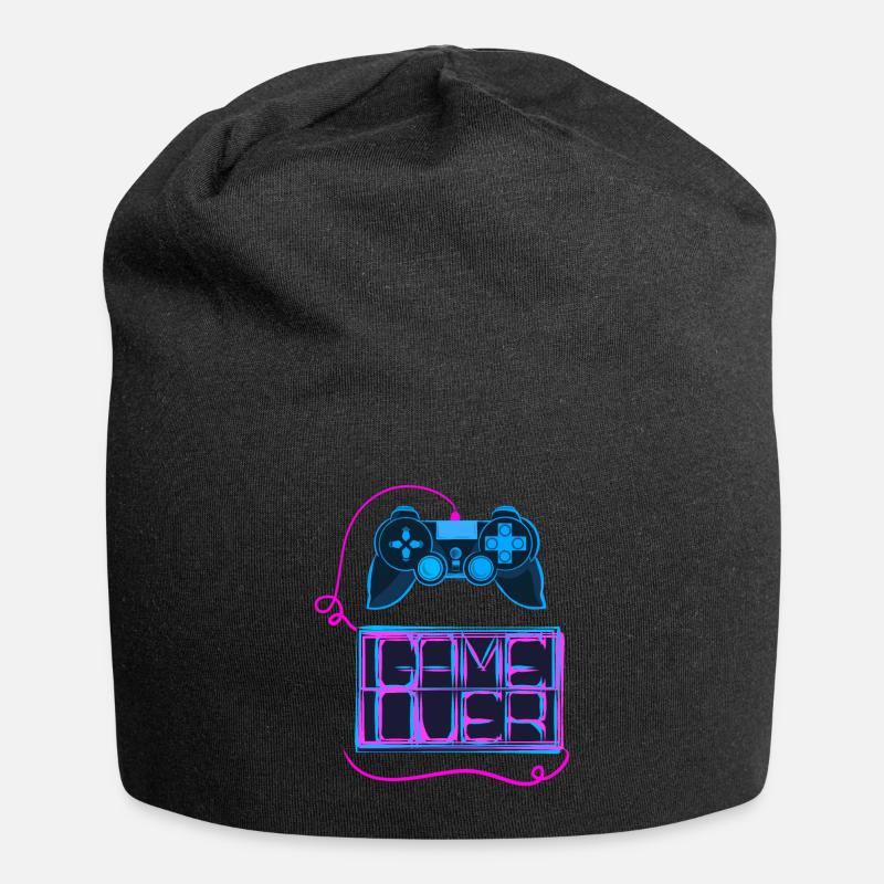 Jeu Gameover Game Nerd Geek - Bonnet en jersey - noir