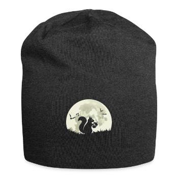 Squirrel moon bat - Jersey Beanie - charcoal grey - Front