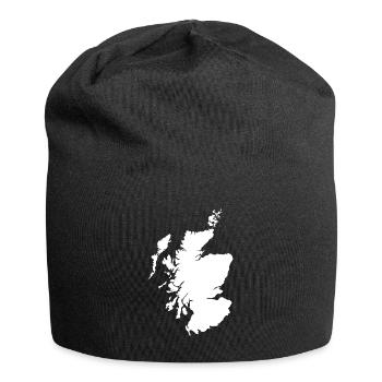 Carte de l'Écosse - Bonnet en jersey - noir - Devant