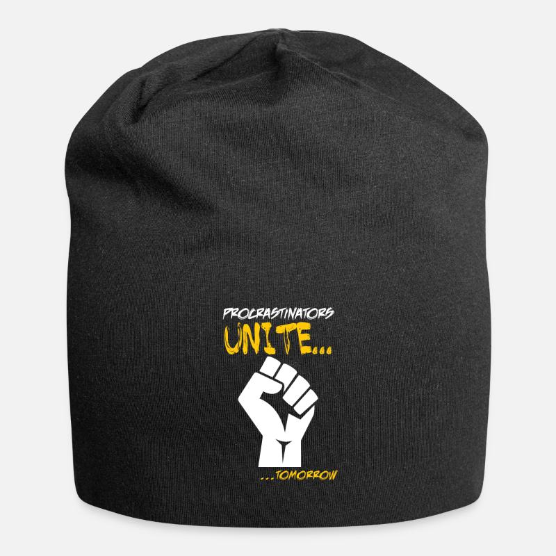Prokrastination vereint morgen - Jersey-Beanie - Schwarz