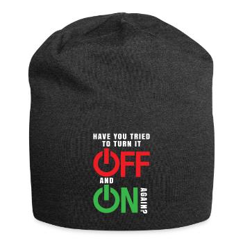 Programmierer Computer Techniker It Shirt Geschenk - Jersey-Beanie - Anthrazit - Vorne