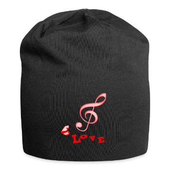 Modern clef treble clef - Jersey Beanie - black - Front