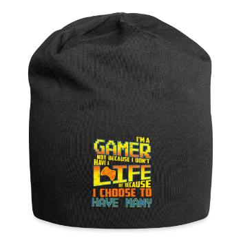 Je suis un joueur - Bonnet en jersey - noir - Devant