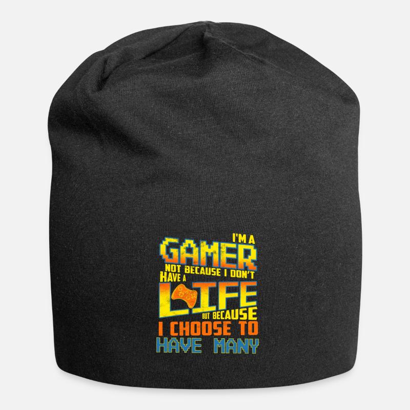 Ich bin ein Gamer - Jersey-Beanie - Schwarz