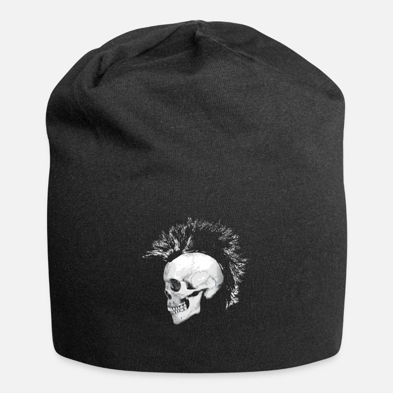 punk skull - Jersey-Beanie - Schwarz
