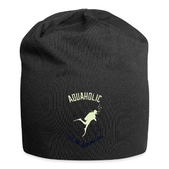Aquaholic Shirt · Taucher Sport · Wasser Geschenk - Jersey-Beanie - Schwarz - Vorne