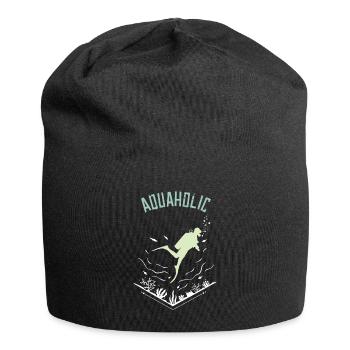 Aquaholic Shirt · Taucher Sport · Wasser Geschenk - Jersey-Beanie - Schwarz - Vorne