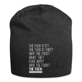 Fuck - Jersey Beanie - charcoal grey - Front