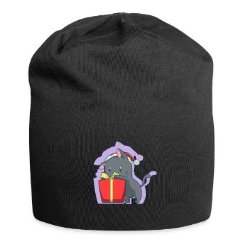 Cute cat Christmas cats Christmas - Jersey Beanie - black - Front