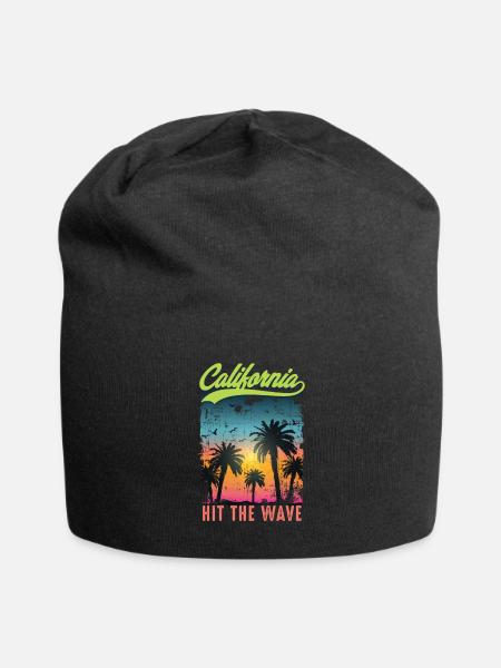 California Surfing Surfer Lifestyle Vintage Retro - Jersey-Beanie - Schwarz