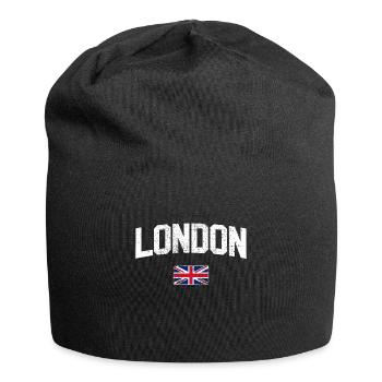 Londres Angleterre Union Jack - Bonnet en jersey - noir - Devant