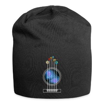 Guitariste univers guitare cadeau planete chemise - Bonnet en jersey - noir - Devant