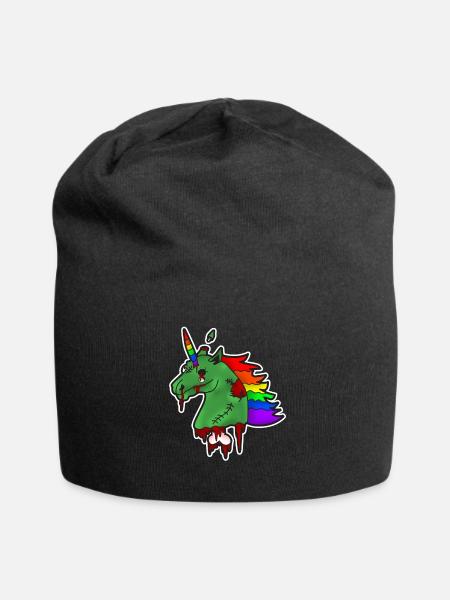 Zombie Einhorn - Jersey-Beanie - Schwarz