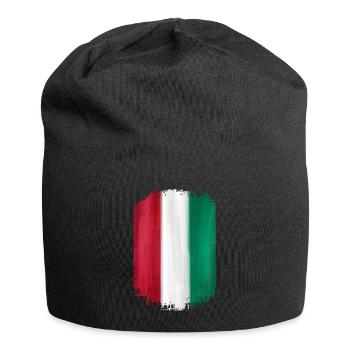 Drapeau de l'italie - Bonnet en jersey - noir - Devant