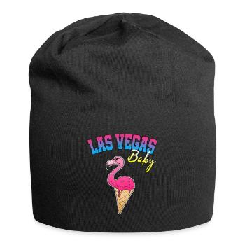 Las Vegas Flamingo Ice Cream Crème Glacée Vie Nocturne Drôle - Bonnet en jersey - noir - Devant