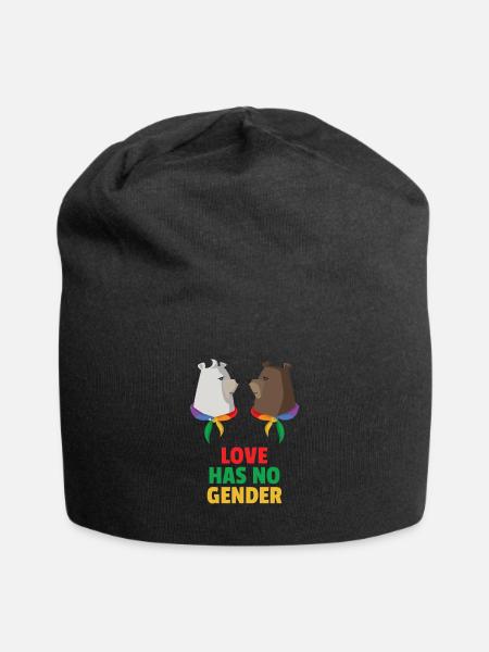 Schwul Gay Homo Homoehe Geschenk - Jersey-Beanie - Schwarz