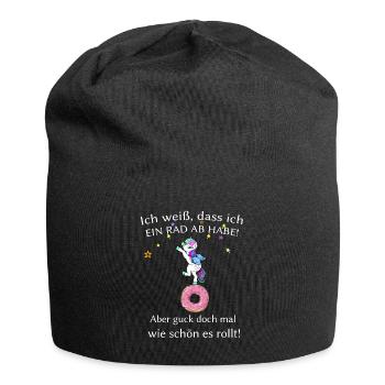 Je sais que j'ai un vélo! mais regarde - Bonnet en jersey - noir - Devant
