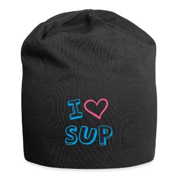 I LOVE SUP - SUP Shirt T-Shirt for SUP Girl - Jersey Beanie - black - Front