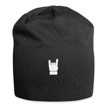 Pommesgabel / Metal Hand / Rock Musik - Jersey-Beanie - Schwarz - Vorne