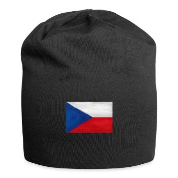 Tschechien Flagge - Jersey-Beanie - Schwarz - Vorne