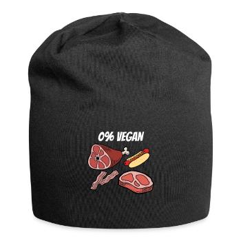 Anti Vegan 0% Vegan Carnivore Meat Filet - Jersey Beanie - black - Front