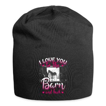 Pferd Pferde Reiten Reiter Sport Hobby - Jersey-Beanie - Schwarz - Vorne