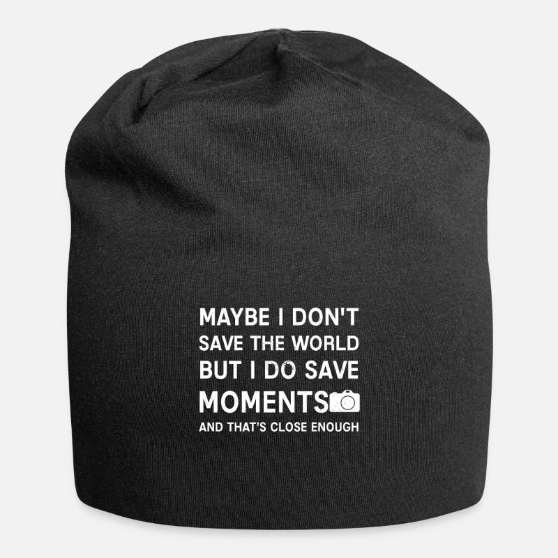 Photograph - Jersey-Beanie - Schwarz