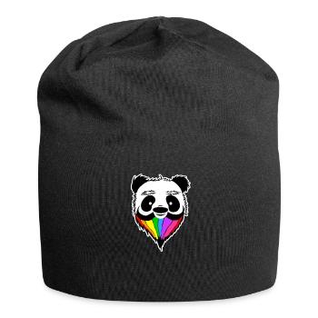 Panda Schwule Lesben Gaypride Bär Bart - Jersey-Beanie - Schwarz - Vorne