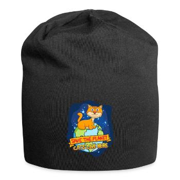 Kinder - Jersey-Beanie - Schwarz - Vorne