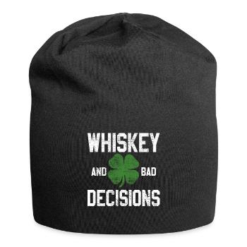 Irischer Whiskey - Jersey-Beanie - Schwarz - Vorne
