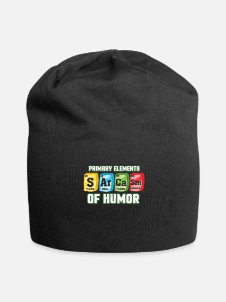 Sarkasmus Periodensystem - Jersey-Beanie - Schwarz