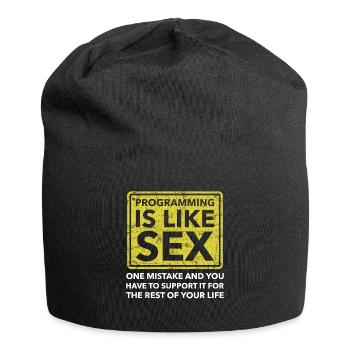 Programmierer - Jersey-Beanie - Schwarz - Vorne