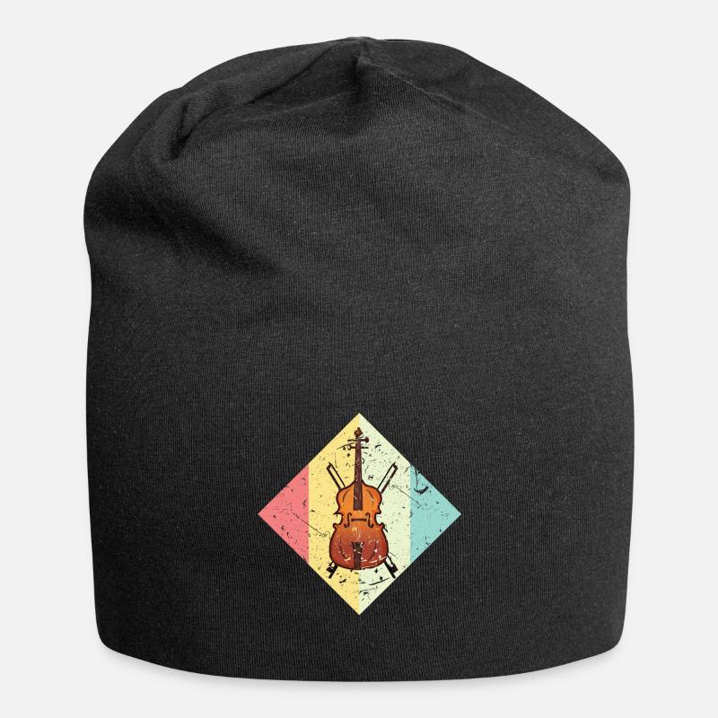 Kontrabass - Jersey-Beanie - Schwarz