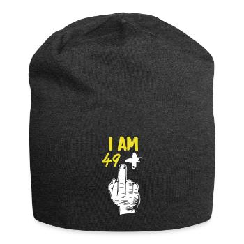 Turning 50 gift - Jersey Beanie - charcoal grey - Front