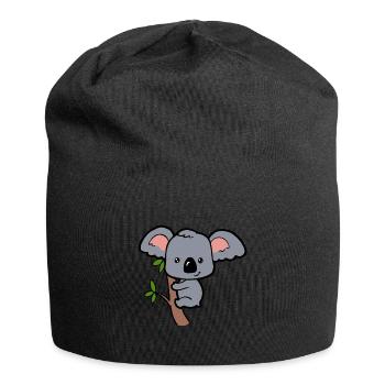 Koala Bär auf Baum Süßes Tierkind Zootier Geschenk - Jersey-Beanie - Schwarz - Vorne