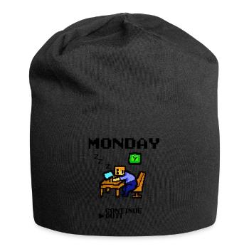Montagshumor Montag Büro Humor Job Arbeit - Jersey-Beanie - Schwarz - Vorne