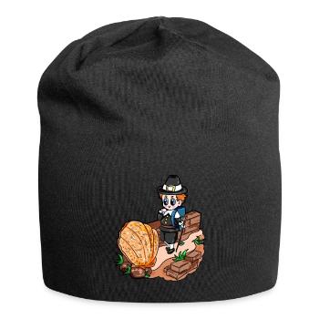 Camino de Santiago Way of St. James hikers pilgrims - Jersey Beanie - black - Front