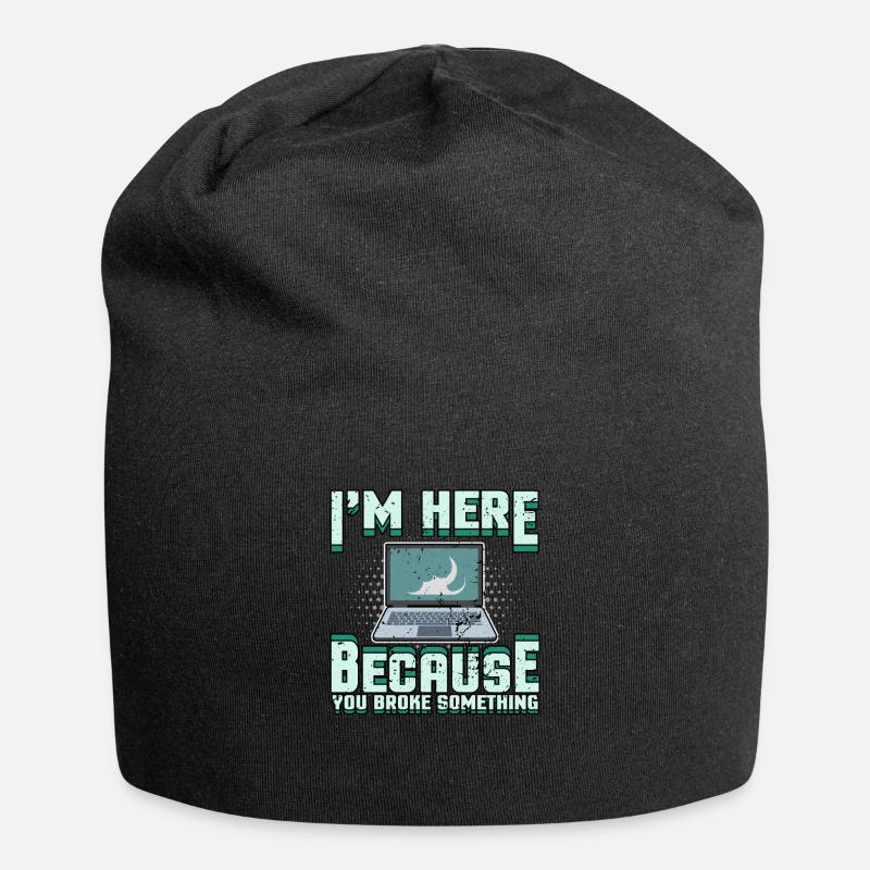 informaticien - Bonnet en jersey - noir