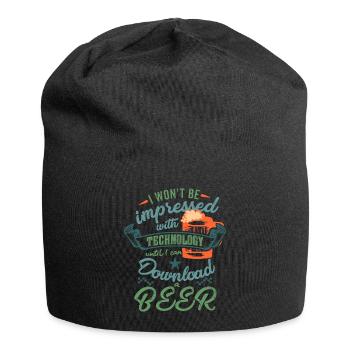 Funny beer men beer festival barbecue party gift - Jersey Beanie - black - Front