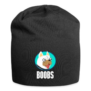 Boobs - Dog - Jersey Beanie - black - Front