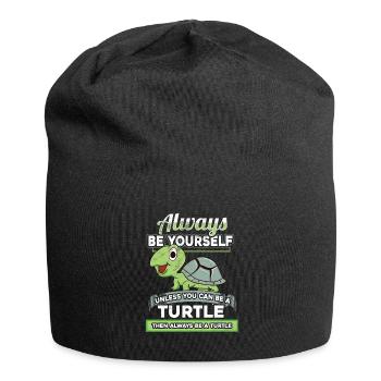 Be yourself turtle - Jersey Beanie - black - Front