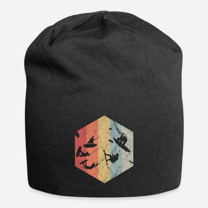 Retro Kiting - Jersey-Beanie - Schwarz