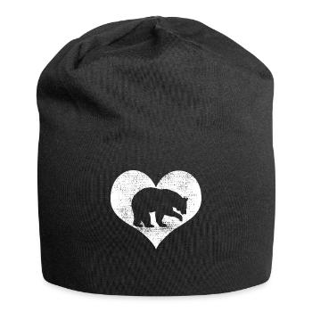 Herz Baer - Jersey-Beanie - Schwarz - Vorne