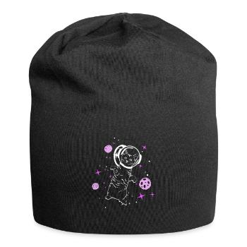 Cat Space Astronaut Funny Hangover All Physics - Jersey Beanie - black - Front