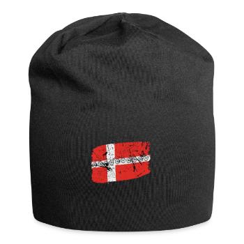 Drapeau du Danemark avec cadeau de vélos - Bonnet en jersey - noir - Devant
